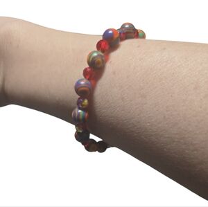 Rainbow Malachite Beaded Bracelet • Handcrafted Gemstone Jewelry 208